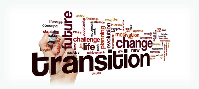 Wall of text saying transition